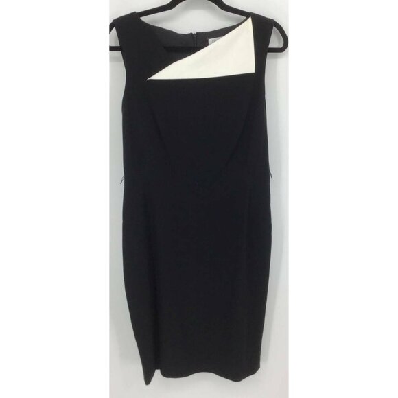 Calvin Klein Dress 12 Black Sheath Women New - Picture 1 of 7
